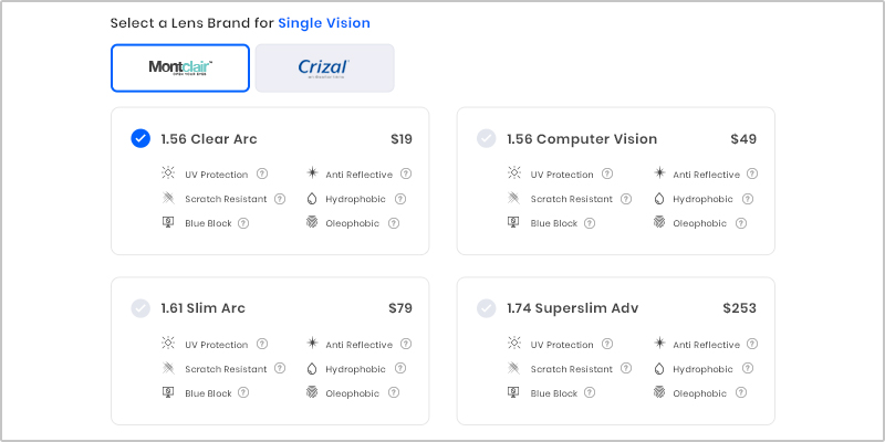 Select-additional-lens-coating